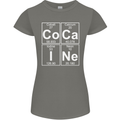 Cocaine Periodic Table Funny Drug Culture Womens Petite Cut T-Shirt Charcoal