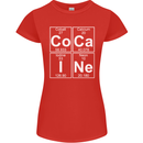 Cocaine Periodic Table Funny Drug Culture Womens Petite Cut T-Shirt Red