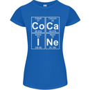 Cocaine Periodic Table Funny Drug Culture Womens Petite Cut T-Shirt Royal Blue