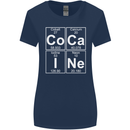 Cocaine Periodic Table Funny Drug Culture Womens Wider Cut T-Shirt Navy Blue