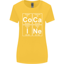 Cocaine Periodic Table Funny Drug Culture Womens Wider Cut T-Shirt Yellow