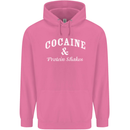Cocaine and Protein Shakes Gym Drugs Funny Mens 80% Cotton Hoodie Azelea