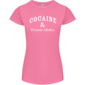 Cocaine and Protein Shakes Gym Drugs Funny Womens Petite Cut T-Shirt Azalea
