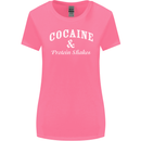 Cocaine and Protein Shakes Gym Drugs Funny Womens Wider Cut T-Shirt Azalea