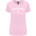 Cocaine and Protein Shakes Gym Drugs Funny Womens Wider Cut T-Shirt Light Pink