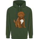 Cockapoo Dog Childrens Kids Hoodie Forest Green
