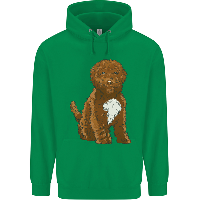 Cockapoo Dog Childrens Kids Hoodie Irish Green