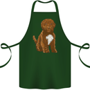 Cockapoo Dog Cotton Apron 100% Organic Forest Green