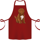 Cockapoo Dog Cotton Apron 100% Organic Maroon