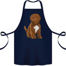 Cockapoo Dog Cotton Apron 100% Organic Navy Blue