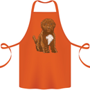 Cockapoo Dog Cotton Apron 100% Organic Orange