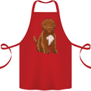 Cockapoo Dog Cotton Apron 100% Organic Red