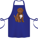 Cockapoo Dog Cotton Apron 100% Organic Royal Blue