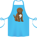 Cockapoo Dog Cotton Apron 100% Organic Turquoise