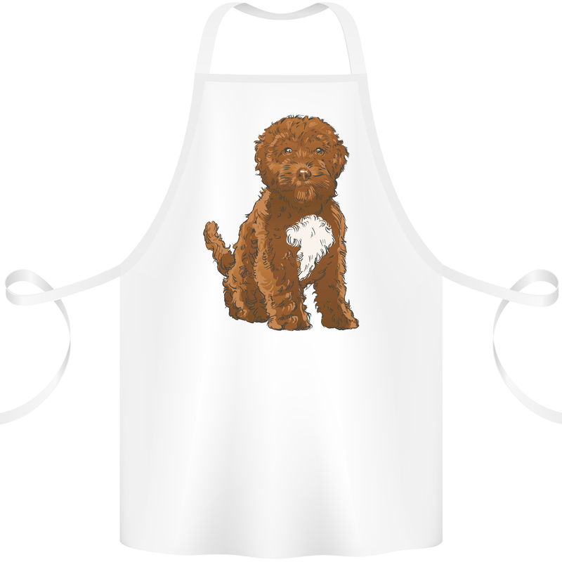 Cockapoo Dog Cotton Apron 100% Organic White