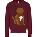 Cockapoo Dog Kids Sweatshirt Jumper Maroon