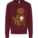 Cockapoo Dog Kids Sweatshirt Jumper Maroon