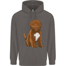 Cockapoo Dog Mens 80% Cotton Hoodie Charcoal