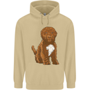 Cockapoo Dog Mens 80% Cotton Hoodie Sand