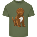 Cockapoo Dog Mens Cotton T-Shirt Tee Top Military Green
