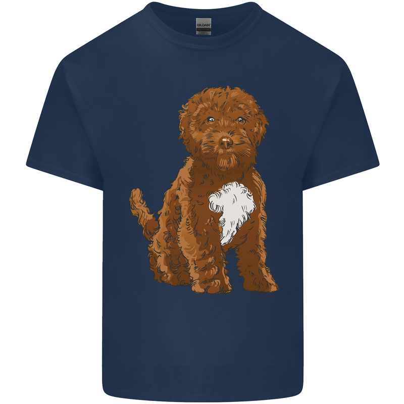 Cockapoo Dog Mens Cotton T-Shirt Tee Top Navy Blue