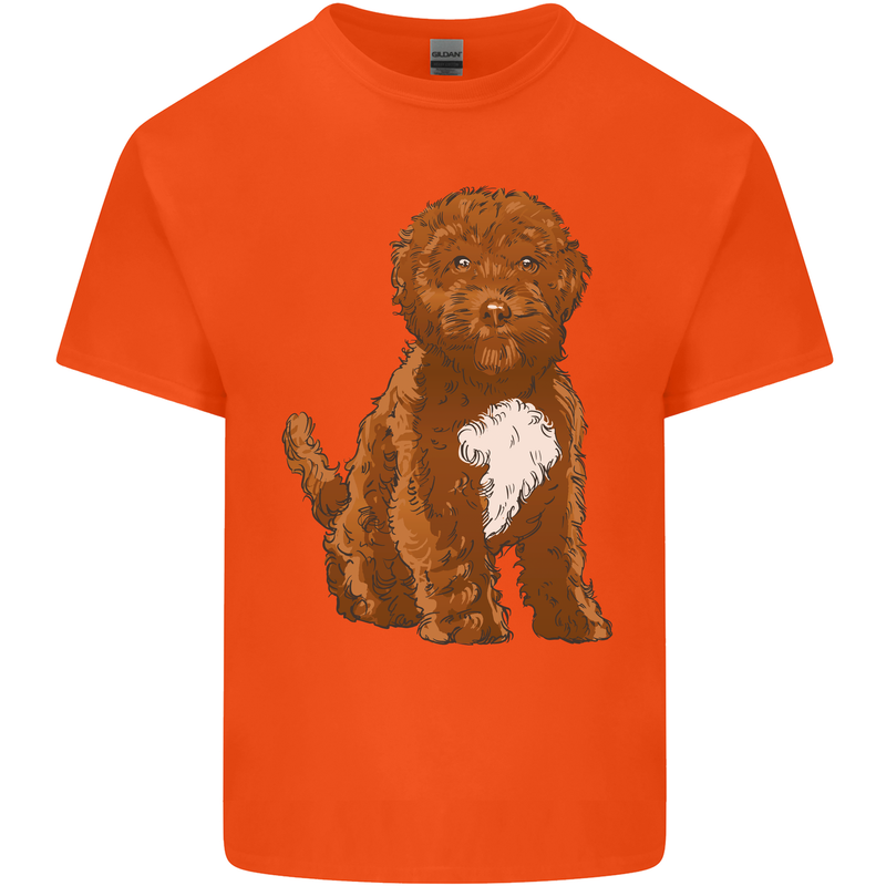 Cockapoo Dog Mens Cotton T-Shirt Tee Top Orange