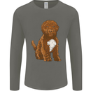 Cockapoo Dog Mens Long Sleeve T-Shirt Charcoal