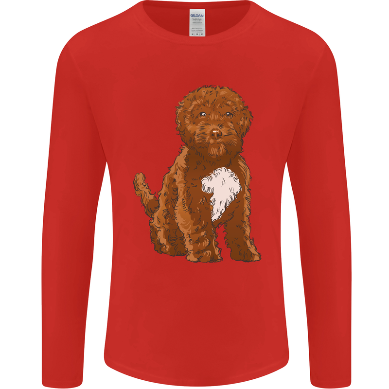 Cockapoo Dog Mens Long Sleeve T-Shirt Red