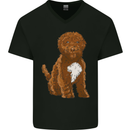 Cockapoo Dog Mens V-Neck Cotton T-Shirt Black