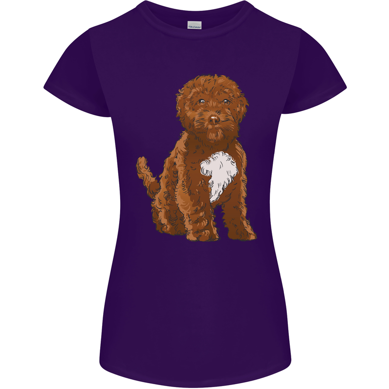 Cockapoo Dog Womens Petite Cut T-Shirt Purple