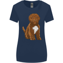 Cockapoo Dog Womens Wider Cut T-Shirt Navy Blue