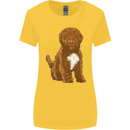 Cockapoo Dog Womens Wider Cut T-Shirt Yellow