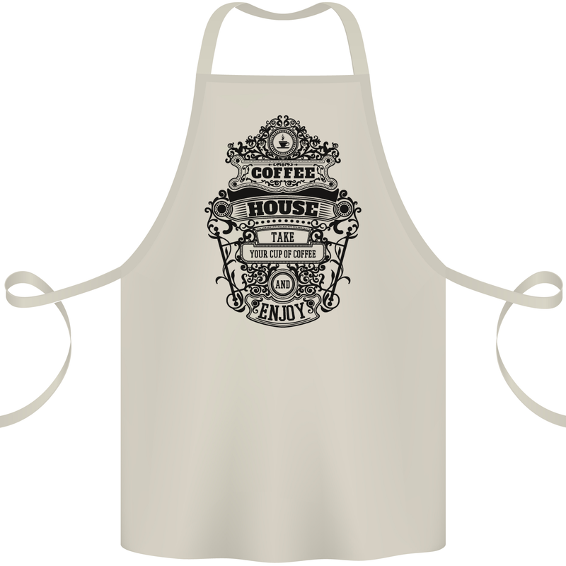 Coffee House Cotton Apron 100% Organic Natural