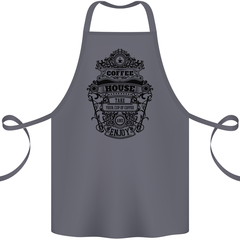 Coffee House Cotton Apron 100% Organic Steel