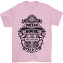 Coffee House Mens T-Shirt Cotton Gildan Light Pink