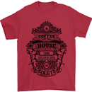 Coffee House Mens T-Shirt Cotton Gildan Red