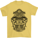 Coffee House Mens T-Shirt Cotton Gildan Yellow
