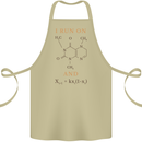 Coffee I Run On Caffeine and Chaos Funny Cotton Apron 100% Organic Khaki