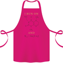 Coffee I Run On Caffeine and Chaos Funny Cotton Apron 100% Organic Pink
