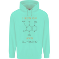 Coffee I Run On Caffeine and Chaos Funny Mens 80% Cotton Hoodie Peppermint