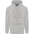 Coffee I Run On Caffeine and Chaos Funny Mens 80% Cotton Hoodie Sports Grey