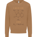 Coffee I Run On Caffeine and Chaos Funny Mens Sweatshirt Jumper Caramel Latte