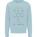 Coffee I Run On Caffeine and Chaos Funny Mens Sweatshirt Jumper Light Blue