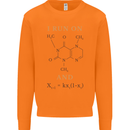 Coffee I Run On Caffeine and Chaos Funny Mens Sweatshirt Jumper Orange
