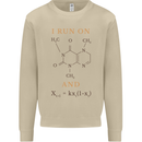 Coffee I Run On Caffeine and Chaos Funny Mens Sweatshirt Jumper Sand
