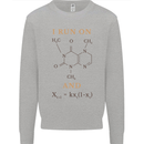 Coffee I Run On Caffeine and Chaos Funny Mens Sweatshirt Jumper Sports Grey