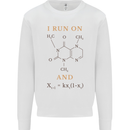 Coffee I Run On Caffeine and Chaos Funny Mens Sweatshirt Jumper White