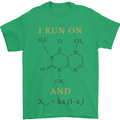 Coffee I Run On Caffeine and Chaos Funny Mens T-Shirt Cotton Gildan Irish Green