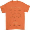 Coffee I Run On Caffeine and Chaos Funny Mens T-Shirt Cotton Gildan Orange