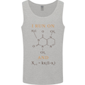 Coffee I Run On Caffeine and Chaos Funny Mens Vest Tank Top Sports Grey
